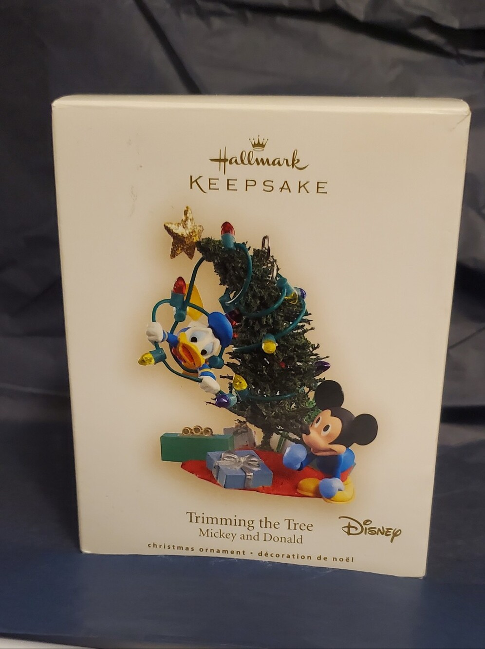 Halkmark Keepsake Disney "Trimming the Tree" Mickey and Donald Ornament - 2007